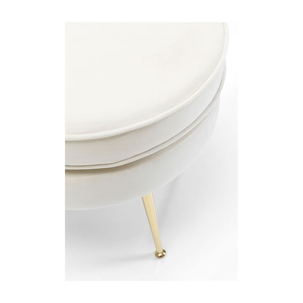 Biały aksamitny podnóżek Water Lily – Kare Design-image-2