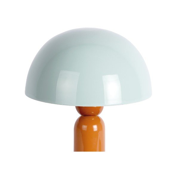 Pomarańczowa/szaroniebieska metalowa lampa stołowa (wysokość 30 cm) Firenze round – Leitmotiv-image-1