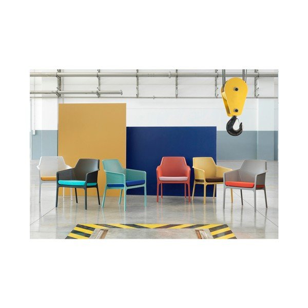 Biały fotel ogrodowy Nardi Garden Net Relax-image-1