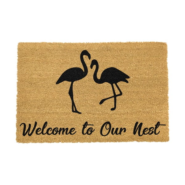 Wycieraczka Artsy Doormats Welcome To Our Nest Flamingo, 40x60 cm