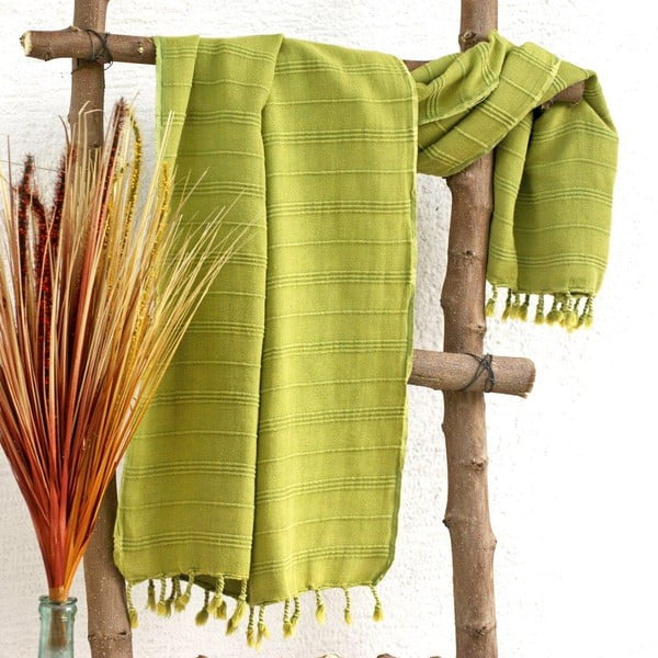Ręcznik hamam Peshtemal Green, 90x165 cm