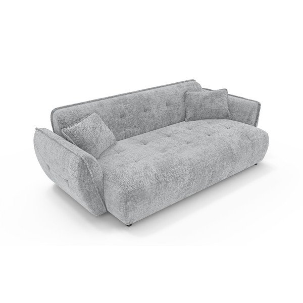 Jasnoszara sofa z tkaniny szenilowej 250 cm Nelia Big – Ropez-image-2