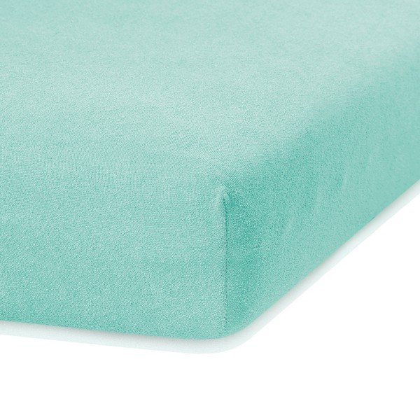 Zielone elastyczne prześcieradło dwuosobowe AmeliaHome Ruby Siesta, 200-220x200 cm-image-1