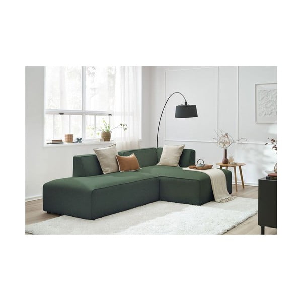 Zielony narożnik modułowy (prawostronny/w kształcie litery L) Megeve – Bobochic Paris-image-1