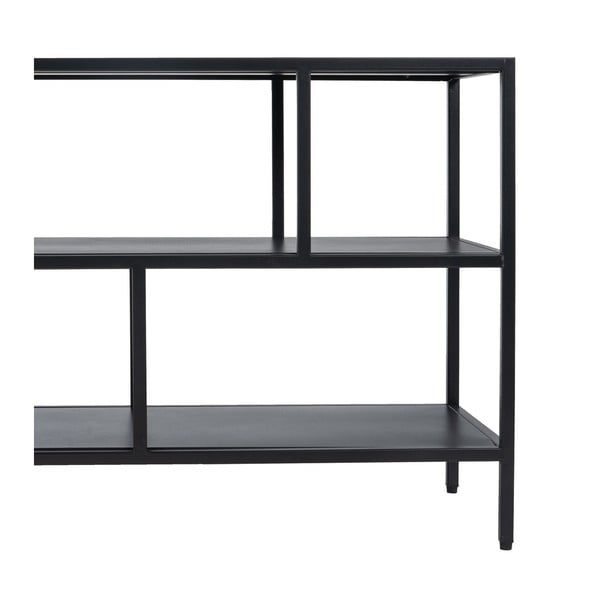 Czarna stalowa szafka pod TV 120x55 cm – Ixia-image-3