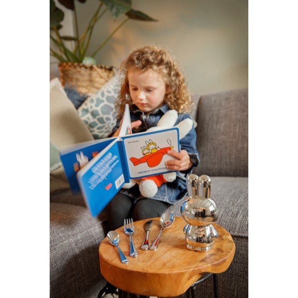 Sztućce dla dzieci ze stali nierdzewnej w kolorze srebra 4 szt. Miffy – Zilverstad-image-4