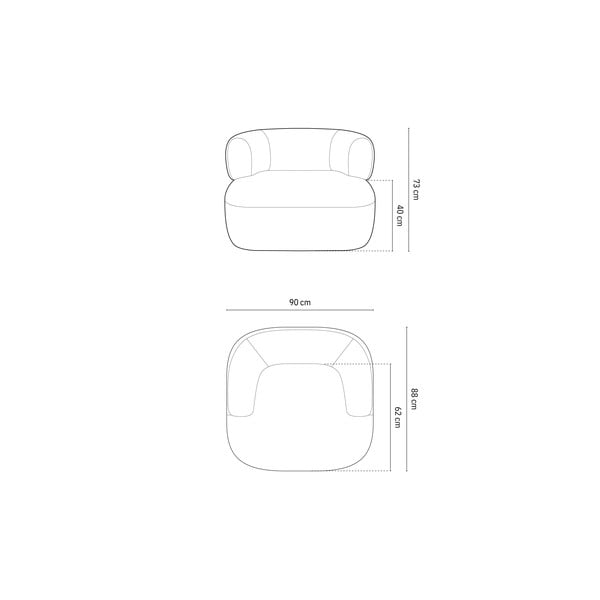 Jasnoszary fotel z materiału bouclé Jenny – Micadoni Home-image-4