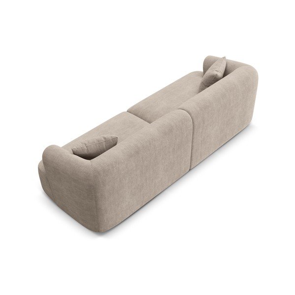 Jasnobrązowa sztruksowa sofa 255 cm Campi – Cosmopolitan Design-image-4