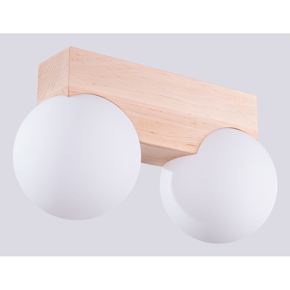 Biało-naturalna lampa sufitowa ze szklanym kloszem ø 12 cm Solum – Sollux (zdjęcie 6)