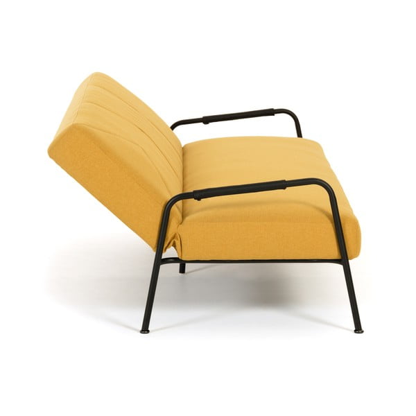Musztardowa rozkładana sofa Kave Home Neiela-image-4