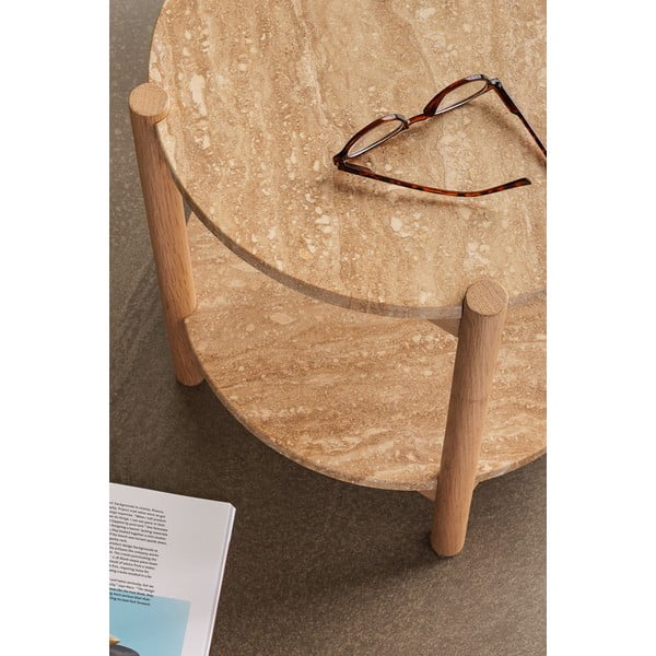 Okrągły stolik z kamiennym blatem ø 43 cm Trava – Hübsch-image-4