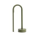 Zielona metalowa lampa stołowa LED (wysokość 30 cm) Bow – Kave Home