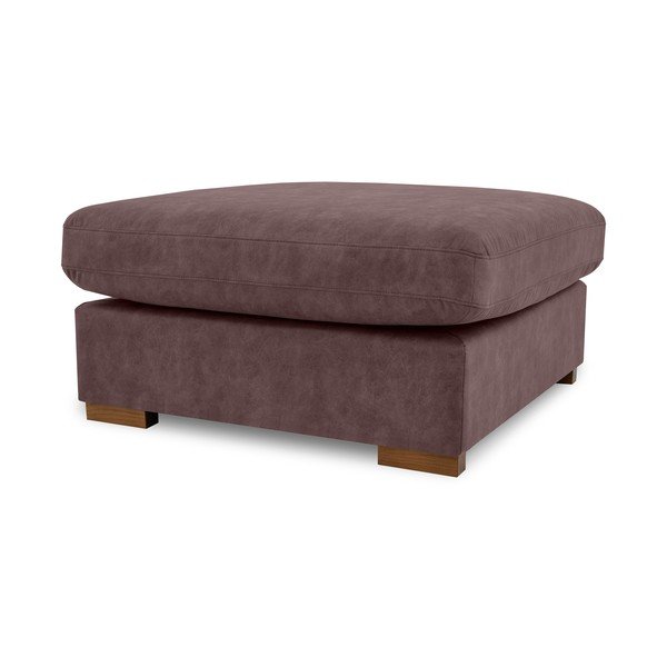 Ciemnobrązowy podnóżek z imitacji skóry Hamburg – Scandic-image-2