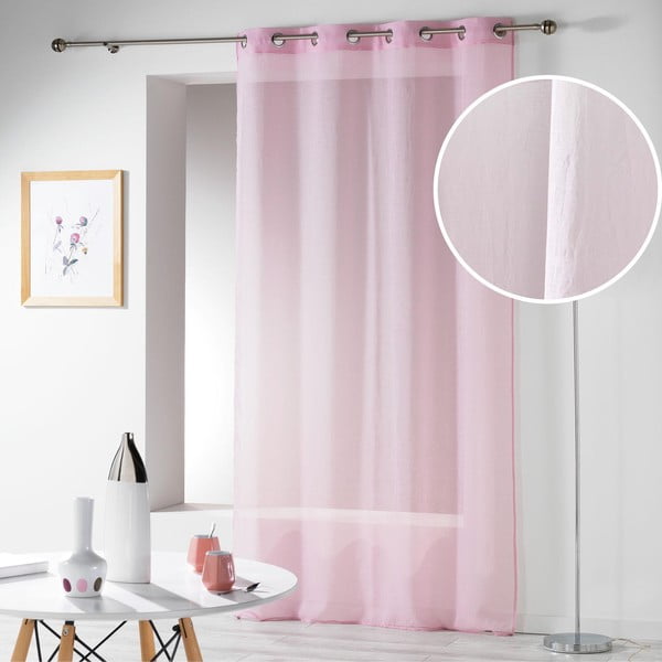 Różowa firanka 140x280 cm Telma – douceur d'intérieur-image-4
