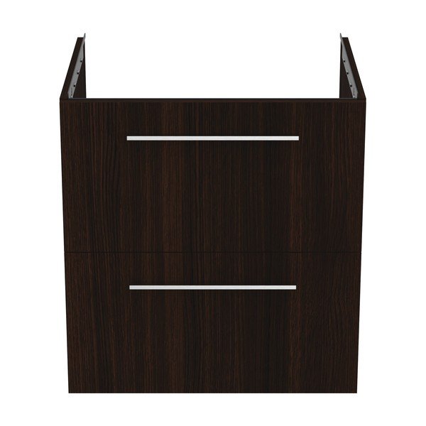 Ciemnobrązowa wisząca szafka pod umywalkę w dekorze dębu 60x63 cm i.Life B – Ideal Standard