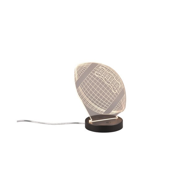 Czarna lampa stołowa LED (wys. 21,5 cm) Football – Trio