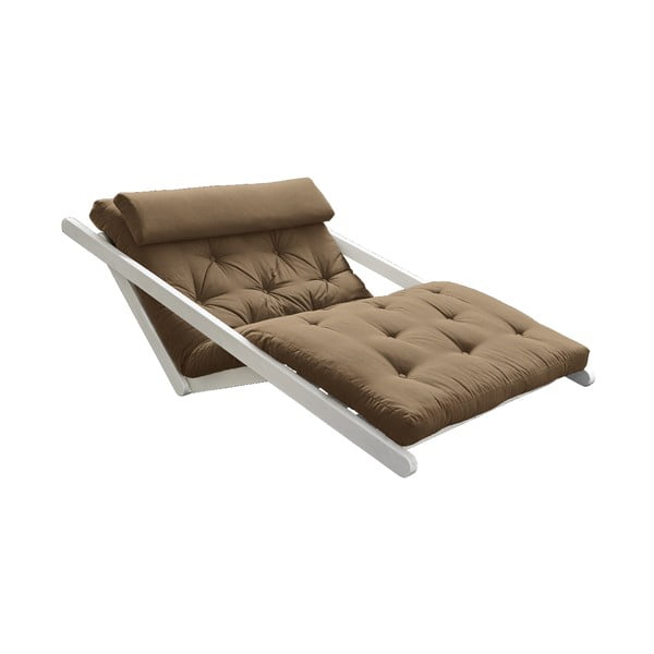 Sofa rozkładana z brązowym pokryciem Karup Design Figo White/Mocca