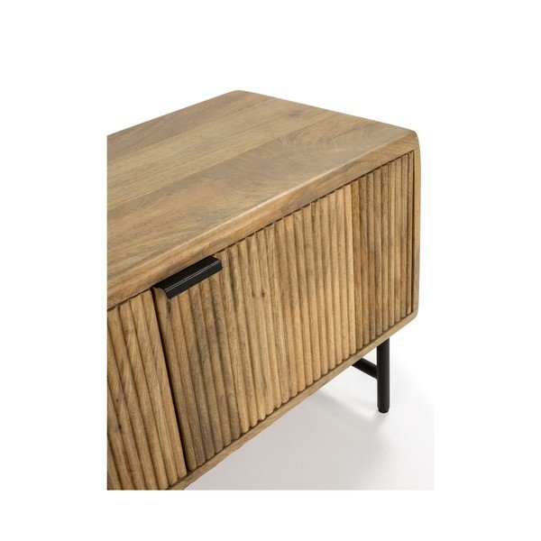 Szafka pod TV z litego drewna mango w naturalnym kolorze 190x50x40 cm Mundra – MOME-image-4