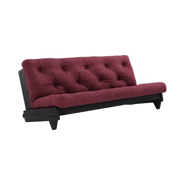 Sofa rozkładana z ciemnoczerwonym pokryciem Karup Design Fresh Black/Bordeaux-image-1