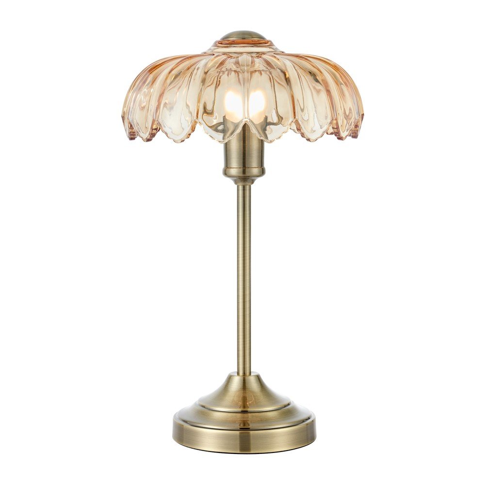 Lampa stołowa w kolorze mosiądzu/w bursztynowym kolorze (wysokość 43 cm) Kurage – Markslöjd