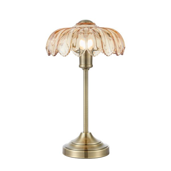 Lampa stołowa w kolorze mosiądzu/w bursztynowym kolorze (wysokość 43 cm) Kurage – Markslöjd