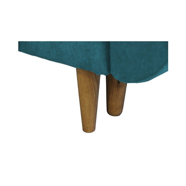 Turkusowa sofa rozkładana z jasnymi nogami Mazzini Sofas Rose-image-1