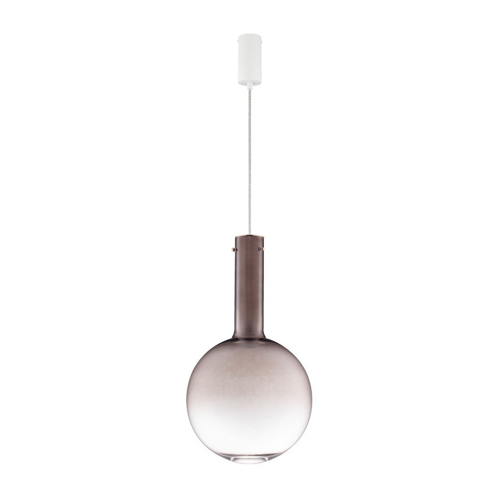 Brązowa szklana lampa wisząca LED ze ściemniaczem ø 30 cm Nostos – Nova Luce