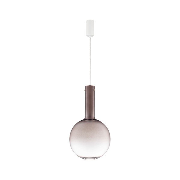 Brązowa szklana lampa wisząca LED ze ściemniaczem ø 30 cm Nostos – Nova Luce