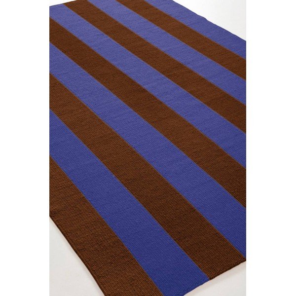 Niebieski/brązowy chodnik z mieszanki wełny tkany ręcznie 80x200 cm Sissel – Jotex-image-4