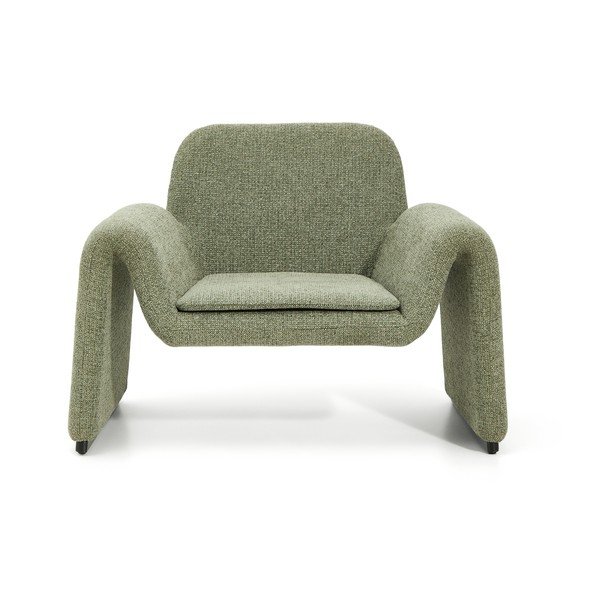 Zielony fotel z tkaniny szenilowej Melvia – Kave Home-image-2