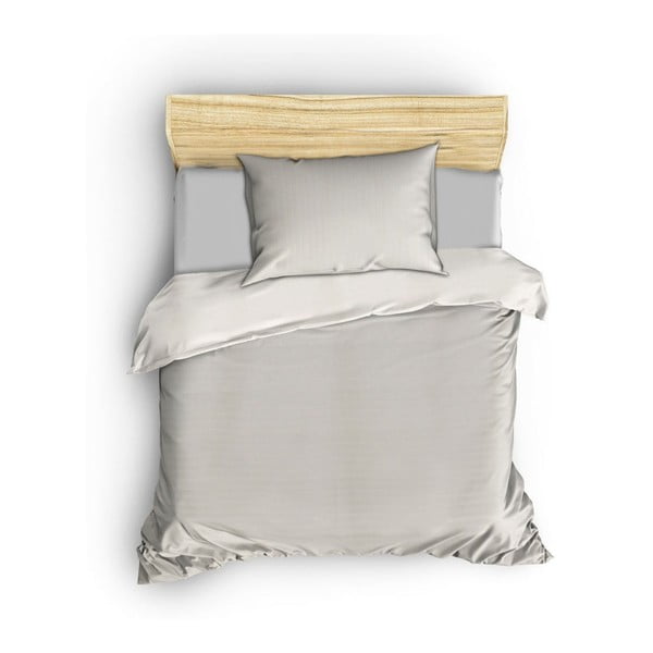 Kremowa pościel jednoosobowa z satyny bawełnianej 140x200 cm Lilyum – Mijolnir-image-2
