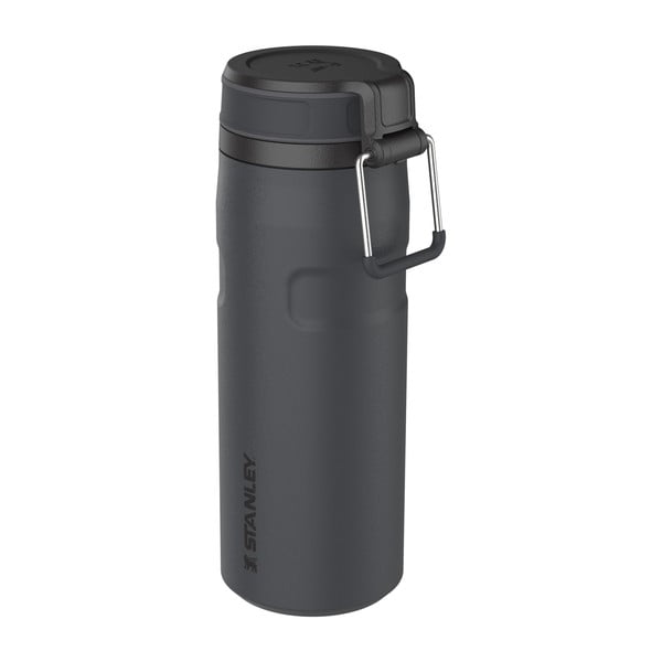 Czarny termos ze stali nierdzewnej 470 ml IceFlow™ Bottle Twist Flip Black – Stanley-image-1