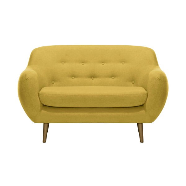 Żółta sofa Vivonita Gaia, 142 cm