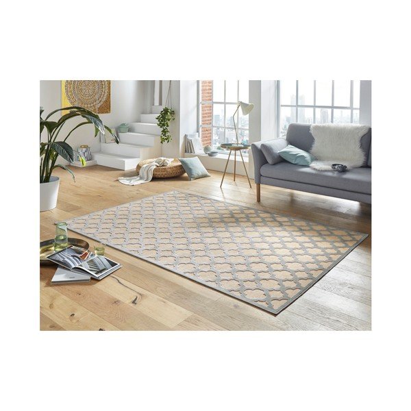 Kremowy dywan z wiskozy Mint Rugs Bryon, 80x125 cm-image-1