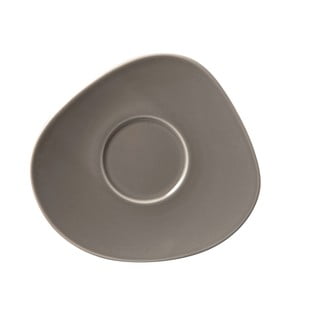 Szary porcelanowy spodek Villeroy & Boch Like Organic, 17,5 cm