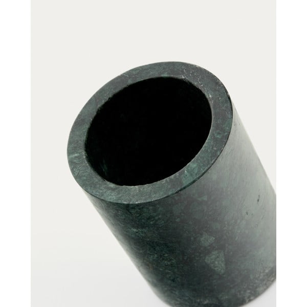 Ciemnozielony marmurowy kubek na szczoteczki do zębów Elenei – Kave Home-image-3