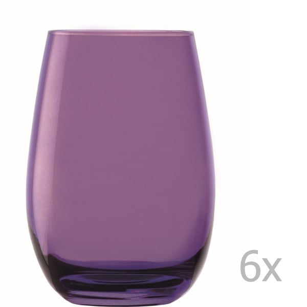 Zestaw 6 fioletowych szklanek Stölzle Lausitz Elements, 465 ml