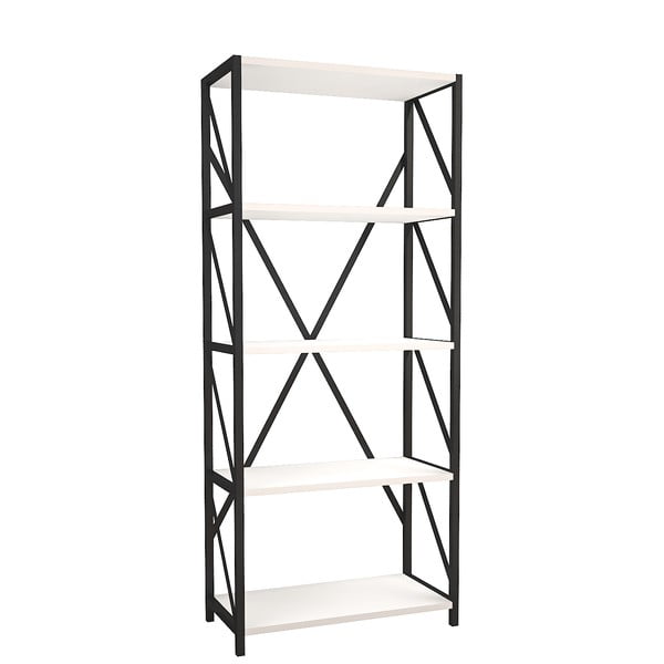 Czarno-biała półka 64x150 cm Eser - Gauge Concept