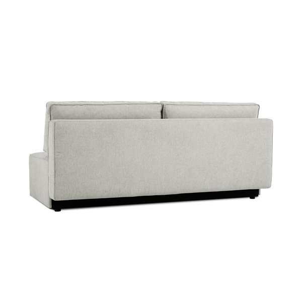 Jasnoszara rozkładana sofa ze schowkiem 202 cm Dora – Scandic-image-3