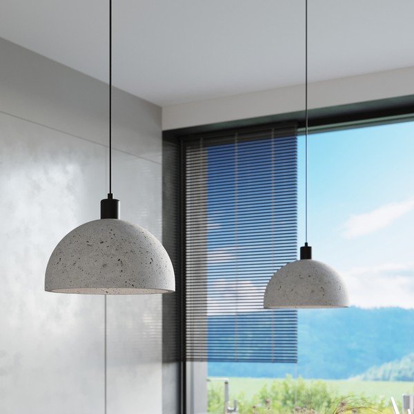 Szara lampa wisząca ø 30 cm Gonzo – Sollux-image-3