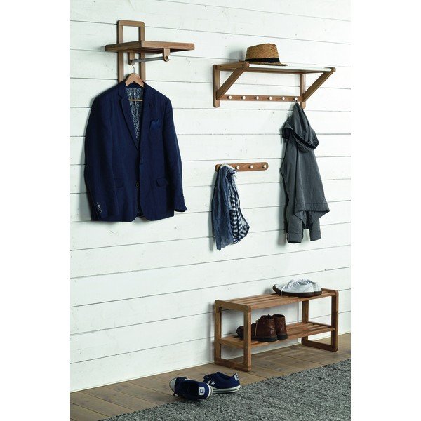 Naturalny regał na buty z drewna dębowego Rowico Gorgona-image-1