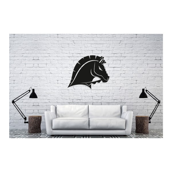 Czarna dekoracja ścienna Oyo Concept Horse, 50x40 cm