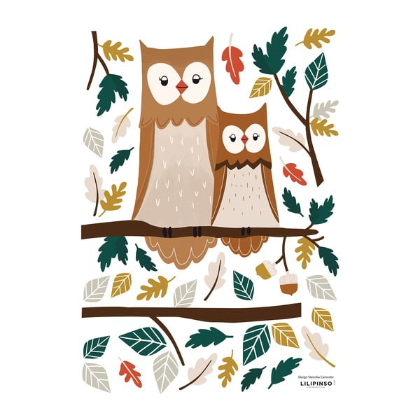 Naklejki dziecięce 30x42 cm Owl Family – Lilipinso