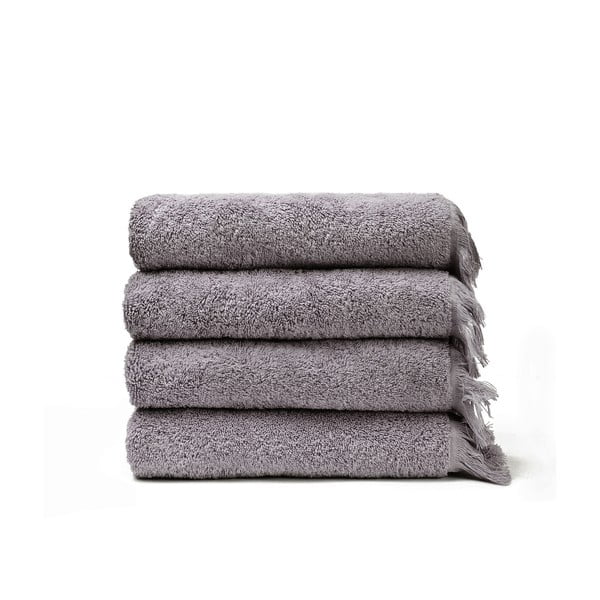 Komplet 4 szarych ręczników bawełnianych Casa Di Bassi Bath, 50x90 cm
