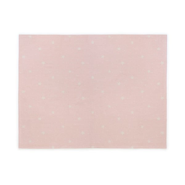 Różowy ręcznie tkany dywan dziecięcy Naf Naf Stars, 160x120 cm