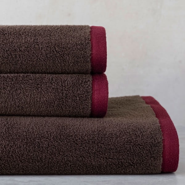 Brązowe ręczniki z bawełny organicznej frotte zestaw 2 szt. 40x55 cm Soft – Mette Ditmer Denmark-image-2