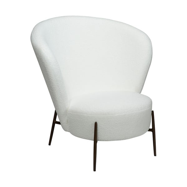 Biały fotel z materiału bouclé Orbit – DAN-FORM Denmark