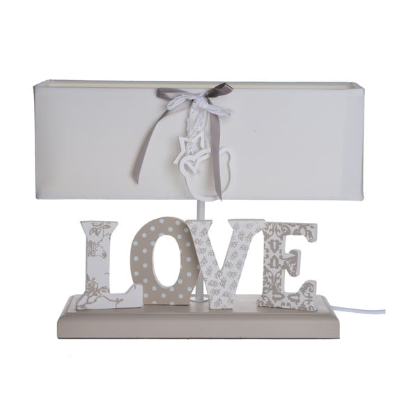 Lampa stołowa z napisem Love