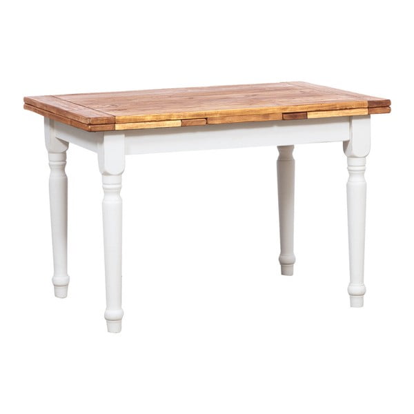 Drewniany stół składany z białą konstrukcją Biscottini Teigge, 120x80 cm