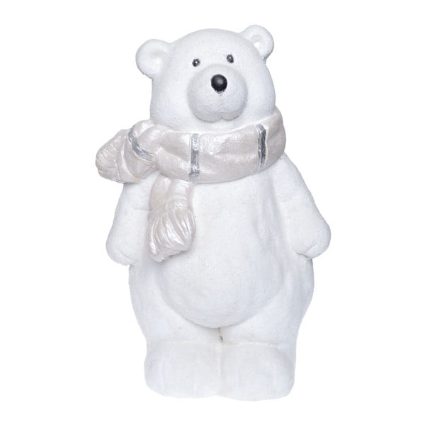 Biała ceramiczna figurka misia Ewax Polar Bear, wys. 39 cm
